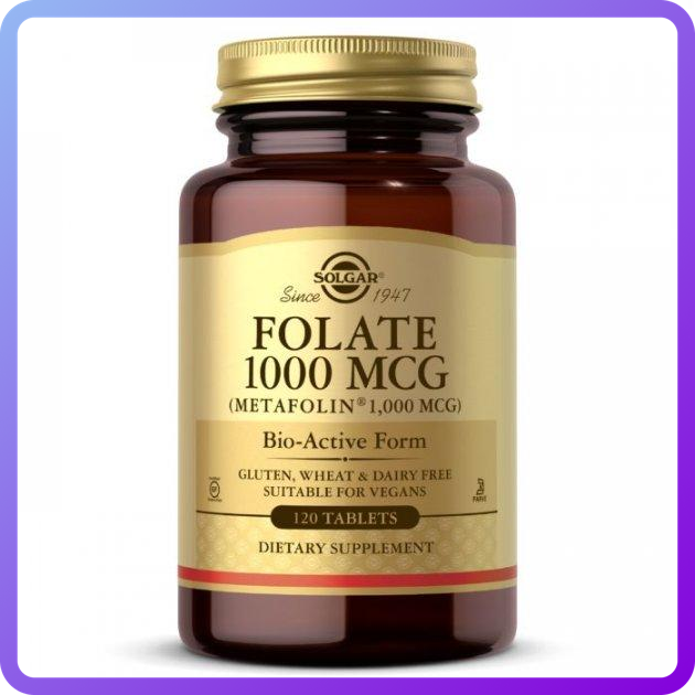 Фолієва кислота Solgar Folate 1000 мкг 120 таблеток (344713)