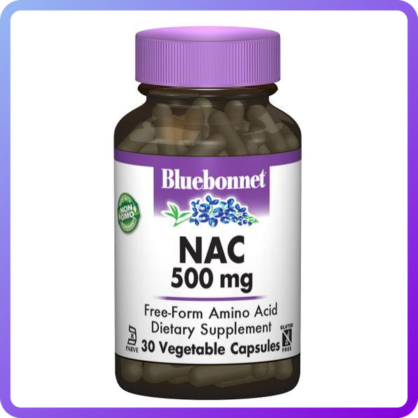 N-Ацетил-L-Цистеїн Bluebonnet Nutrition NAC 500 мг 30 гельових капсул (344722)