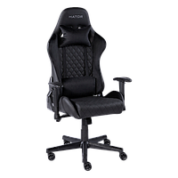 Спортивне комп'ютерне геймерське чорне крісло для дому та офісу Darkside Black ТМ Hator