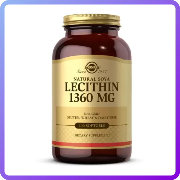 Лецитин Solgar Lecithin 1360 мг natural soya 100 гел.капс (345760)