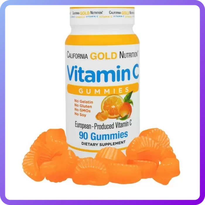 Вітаміни California Gold Nutrition - Vitamin C Gummies Gelatin Free 90 жев.цукерки (346790)