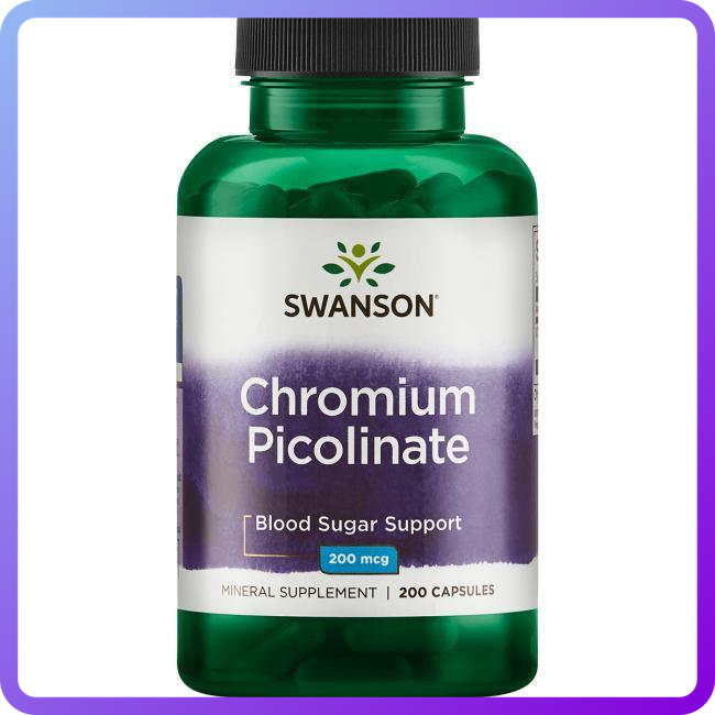 Вітаміни і мінерали Swanson Chromium Picolinate 200 мкг 200 капс (342374)