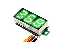 Цифровой вольтметр mini 0-100 В (Зеленый)