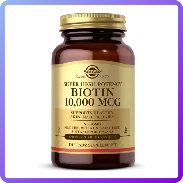 Вітаміни і мінерали Solgar Biotin 10000 мкг 120 вег.капс (345806)