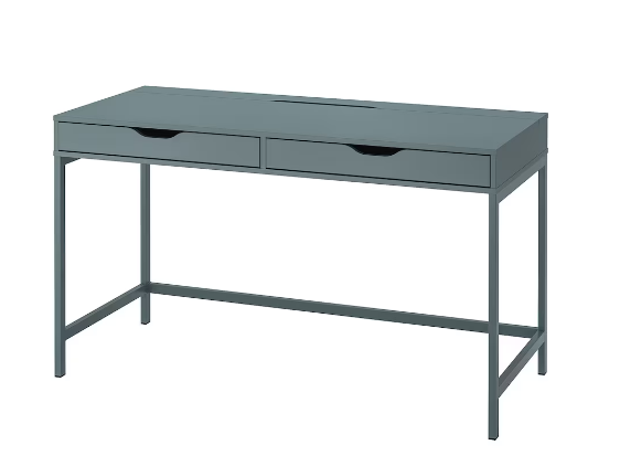 ALEX Письмовий стіл сіро-бірюзовий,132х58 см, 804.838.05