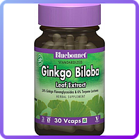 Экстракт Листьев Гинкго Билобы Bluebonnet Nutrition Ginkgo Biloba Leaf Extract 30 гелевых капсул (470273)