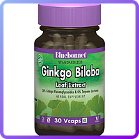 Экстракт Листьев Гинкго Билобы Bluebonnet Nutrition Ginkgo Biloba Leaf Extract 30 гелевых капсул (233801)