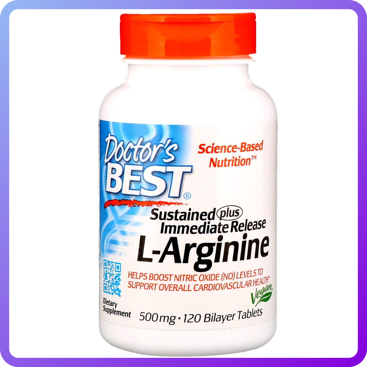 Амінокислоти Doctor's s Best L-Arginine (Sustained Plus Immediate Release) 120 таб (343438)