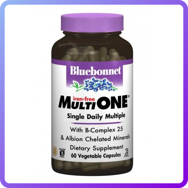Мультивітаміни без заліза Bluebonnet Nutrition MultiONE 60 гельових капсул (344779)