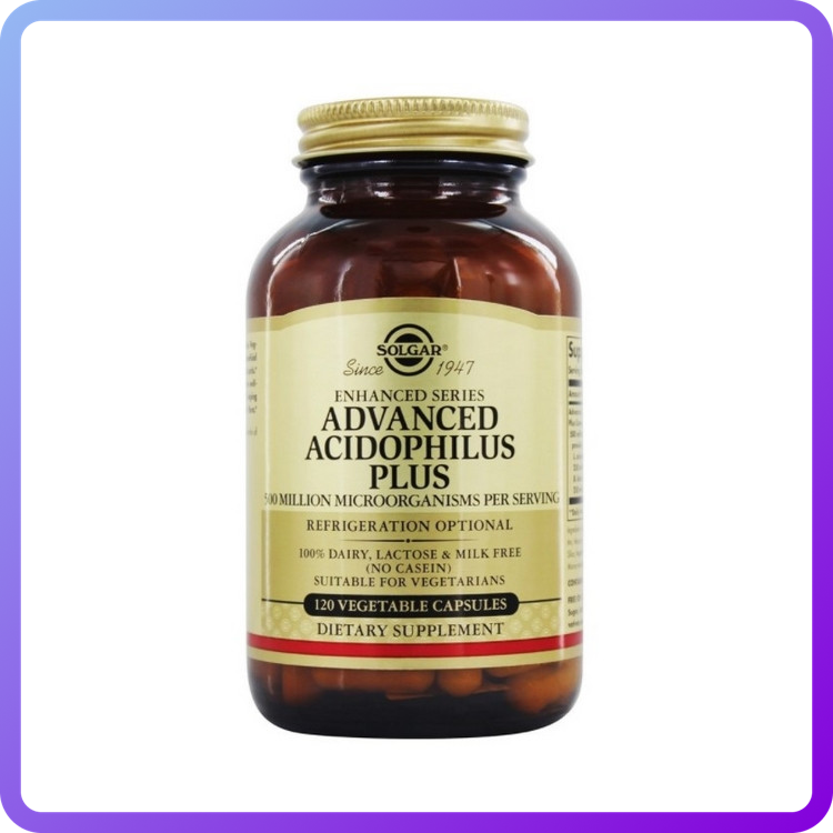 Пробіотики Solgar Advanced Acidophilus Plus 120 вег.капс (345844)