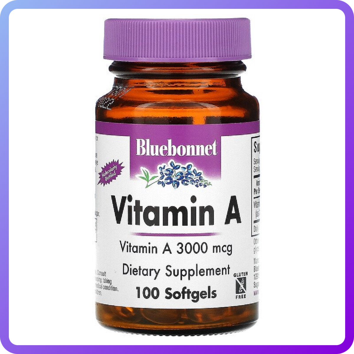 Вітаміни і мінерали Bluebonnet Nutrition Vitamin A 3000 мкг 100 гел.капс (345849)