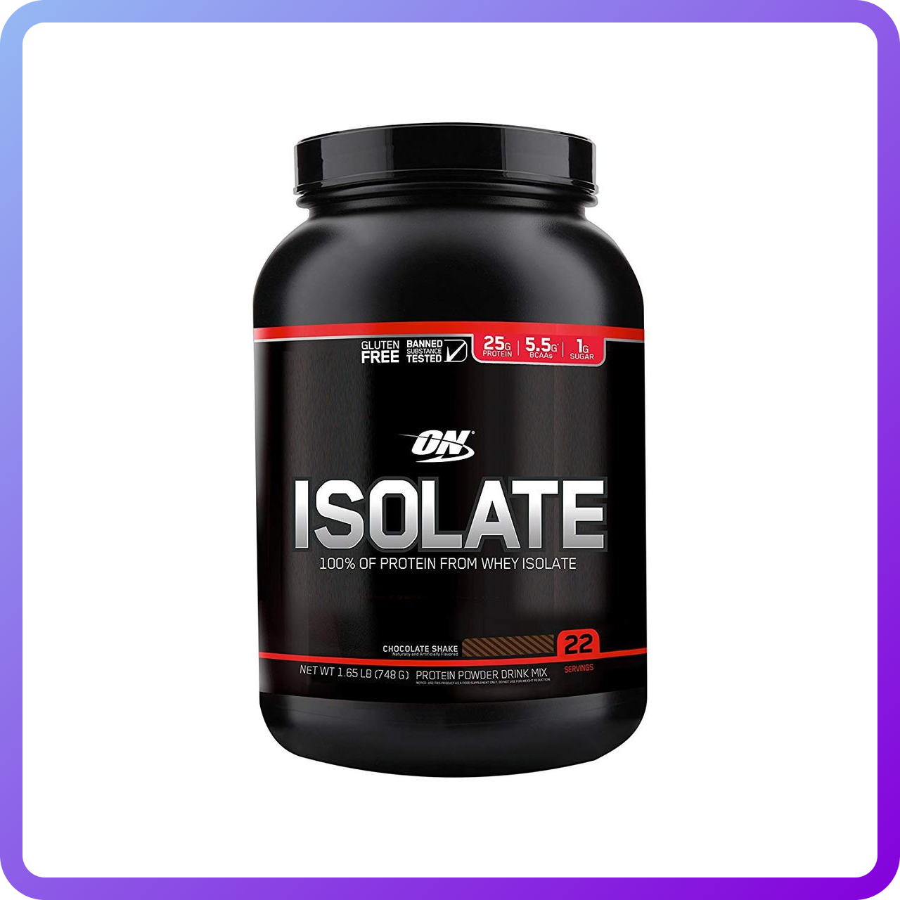 Протеїн Optimum Nutrition Isolate GF 750 гр (341317)