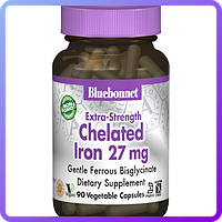 Супер Сильное Хелатное Железо Bluebonnet Nutrition Albion Chelated Iron 27 мг 90 гелевых капсул (112520)