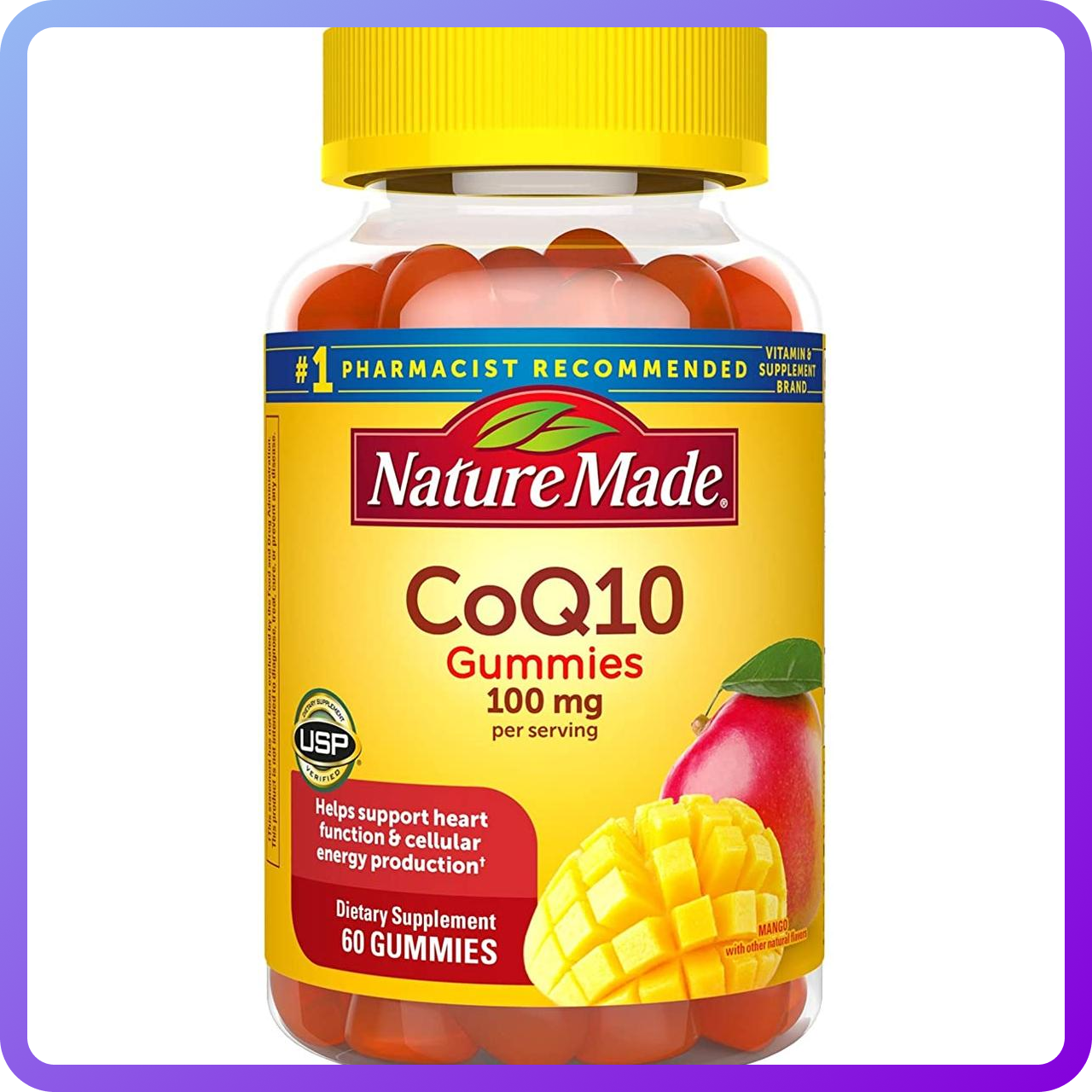 Жувальні мультивітаміни для дітей Nature Made CoQ10 100 мг Gummies 60 жев.цукерки (345854)