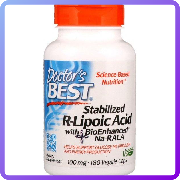 R-Ліпоєва Кислота Doctor's s Best R-Lipoic Acid 100 мг 180 капсул (344825)