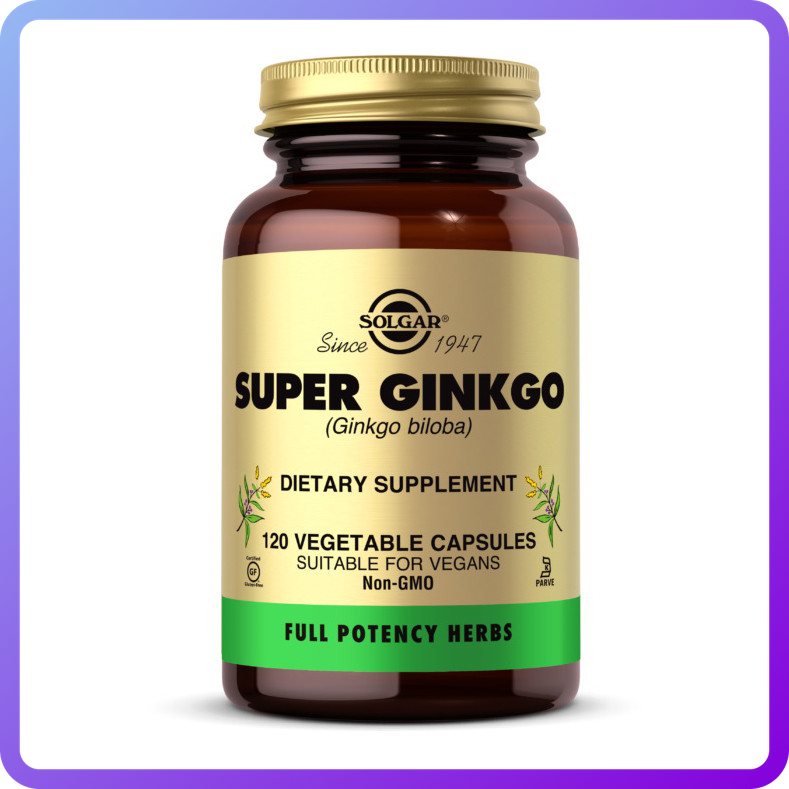 Гінкго Білоба Solgar Super Ginkgo 120 вег.капс (345863)