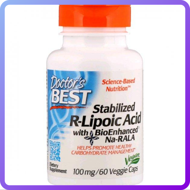 Купить R-Липоевая Кислота Doctor's Best R-Lipoic Acid 100 мг 60 капсул ...