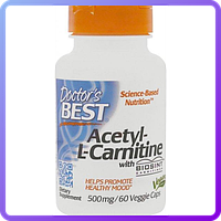 Ацетил L-Карнітин Doctor's s Best Acetyl L-Carnitine Biosint 500 мг 60 гельових капсул (344830)