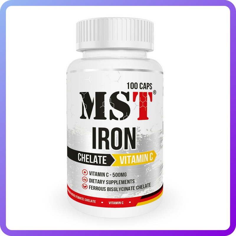 Вітаміни і мінерали MST Nutrition Iron Chelate Vitamin C 100 капс (345899)