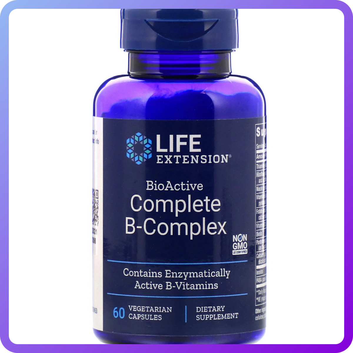Вітаміни і мінерали Life Extension BioActive B-Complex Complete 60 вег.капс (345904)