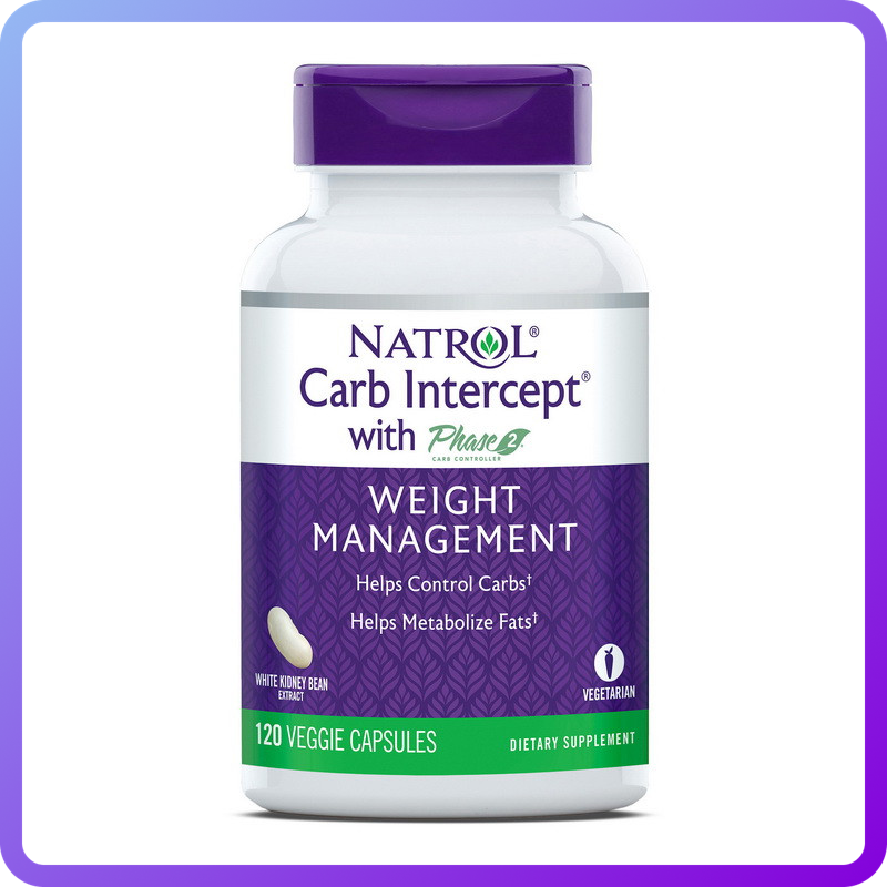 Екстракт білої квасолі Natrol Carb Intercept with Phase 2 120 вег.капс (345911)