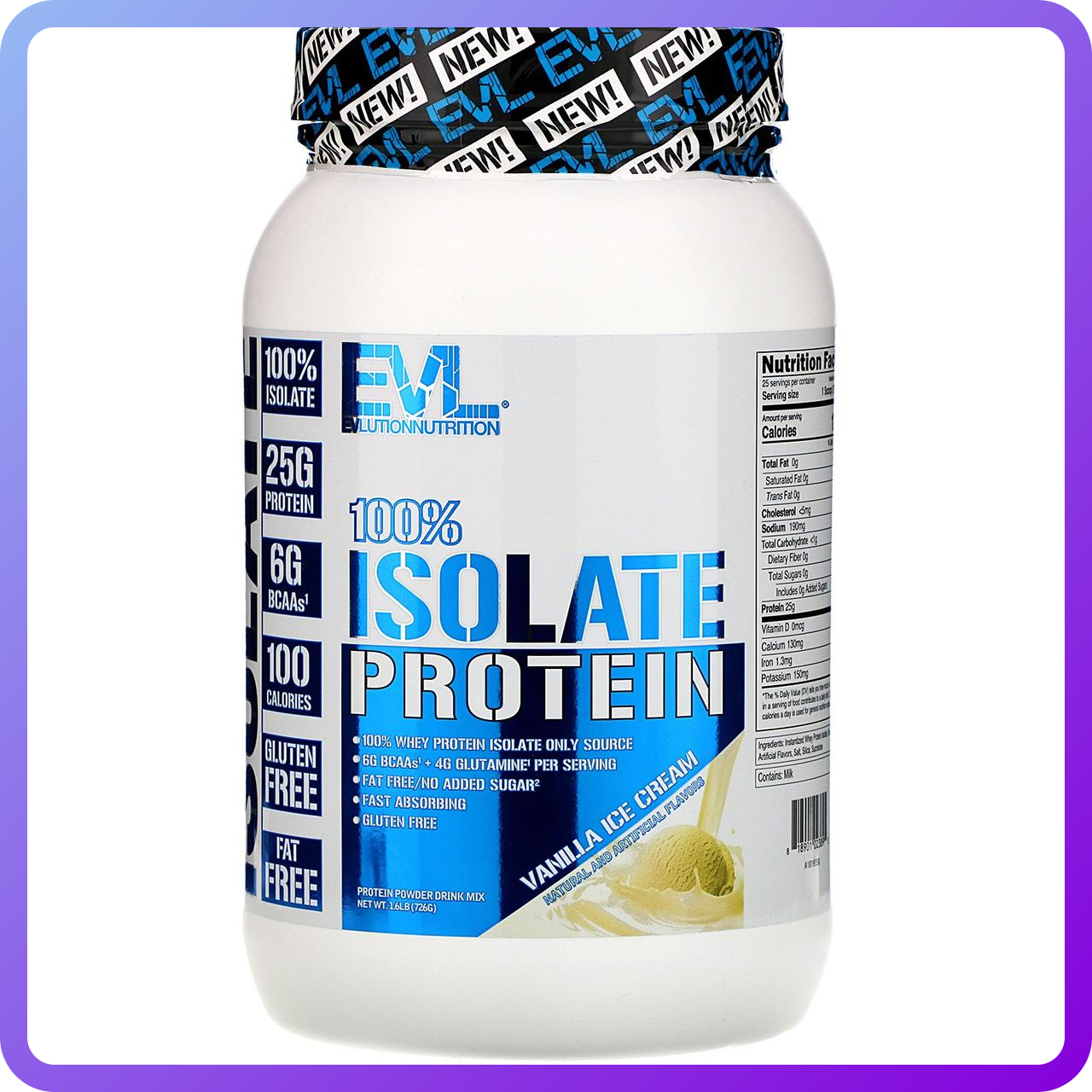 Протеїн EVLUTION NUTRITION 100% ISOLATE 730 г (343557)