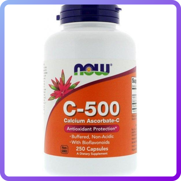 Вітамін Now Foods C-500 Calcium Ascorbate 250 капсул (344874)