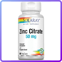 Витамины и минералы Solaray Zinc Citrate 50 мг 60 вег.капс (234942)