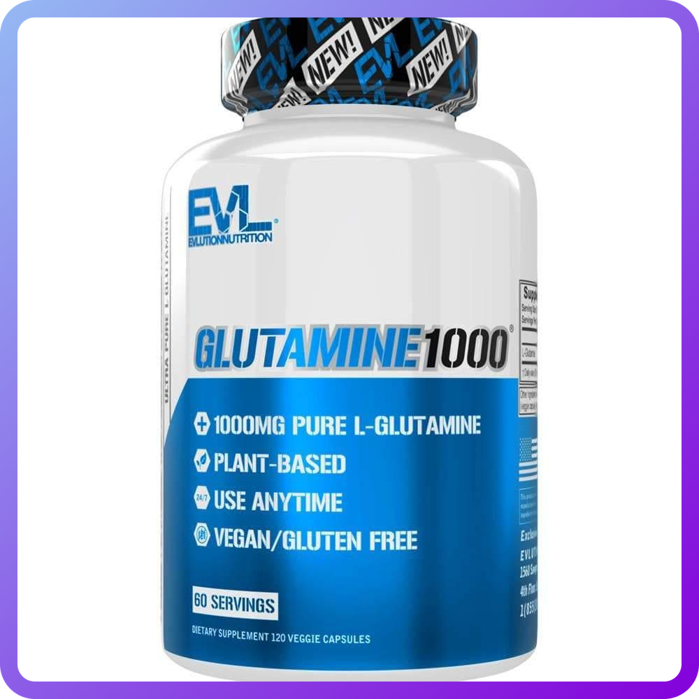 Глютамін EVLUTION NUTRITION GLUTAMINE 1000 120 кап (343567)