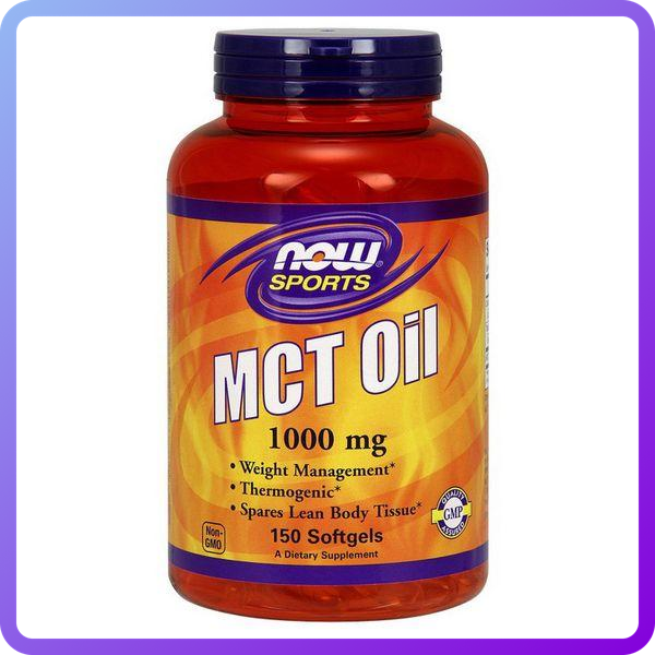Масло МСТ Now Foods MCT Oil 1000 мг 150 желатинових капсул (344885)