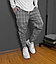 Модні чоловічі картаті штани вільні звужені донизу молодіжні, розмір S, M, L, XL, сірого кольору, фото 4