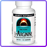 L-Аргінін Source Naturals L-Arginine 500 мг 100 капсул (233933)