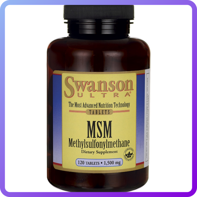 Метилсульфонілметан Swanson MSM 1 500 мг 120 таб (346960)