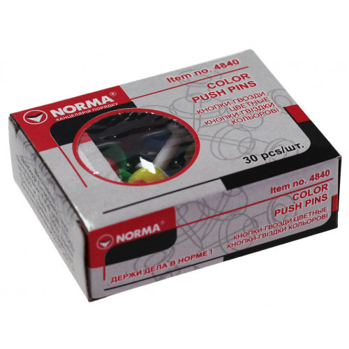 Кнопки-цвяшки Norma кольорові силові (4840), фото 1
