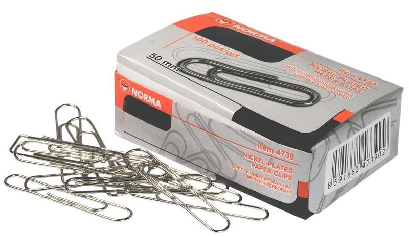 Скрепки 50мм 100шт Norma, фото 1