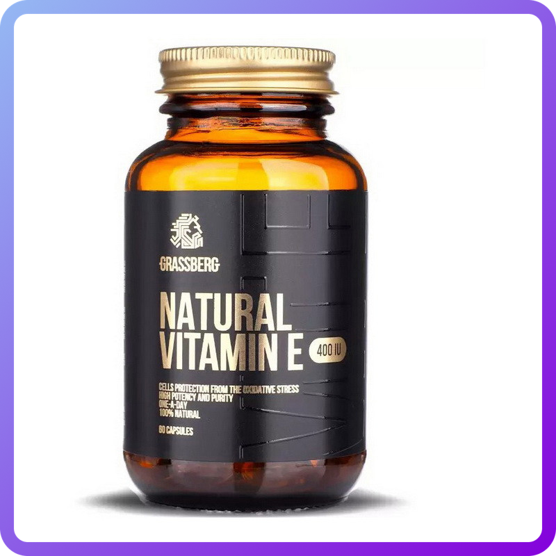 Вітаміни і мінерали Grassberg Natural Vitamin E 400 IU (268 mg) 60 капс (345946)