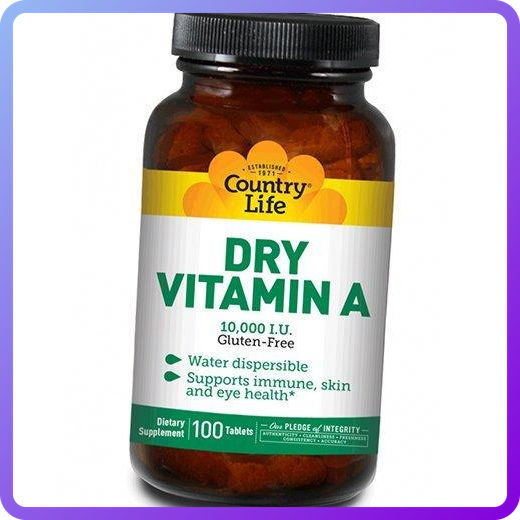 Вітаміни Country Life Vitamin A 10000 I. U 100 гел.капс (346975)