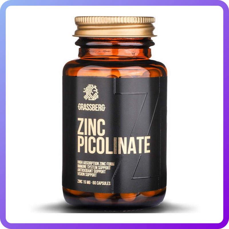 Вітаміни і мінерали Grassberg Zinc Picolinate 15 мг 60 капс (345956)