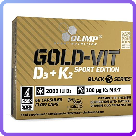 Вітаміни і мінерали Olimp Labs Gold-Vit D3 + K2 Sport Edition (2000 IU100 µg) 60 капс (345972)
