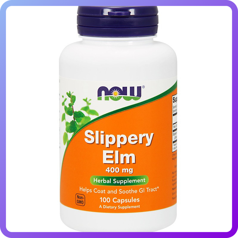 Слизький в'яз Now Foods Slippery Elm 400 мг 100 вег.капс (345991)