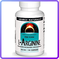 L-Аргінін Source Naturals L-Arginine 500 мг 100 капсул (112671)