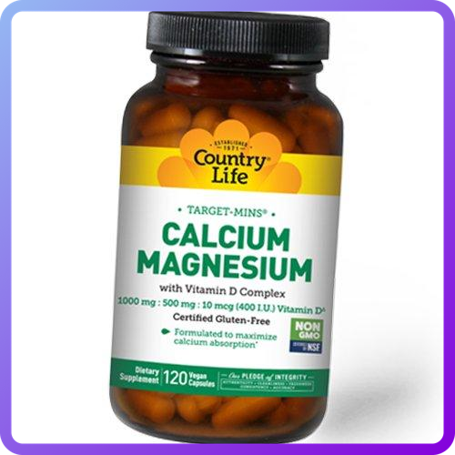 Вітаміни Country Life Calcium Magnesium wiht Vitamin D3 120 капс (347028)