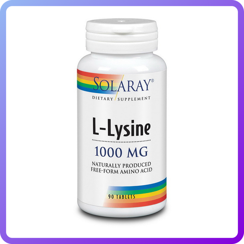 Амінокислоти Solaray L-Lysine 1000 мг 90 таб (346013)