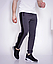 Спортивні штани чоловічі трикотажні з лампасами класичні повсякденні, розмір M, чорні, сірі, фото 4