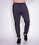 Спортивні штани чоловічі трикотажні з лампасами класичні повсякденні, розмір M, чорні, сірі, фото 5