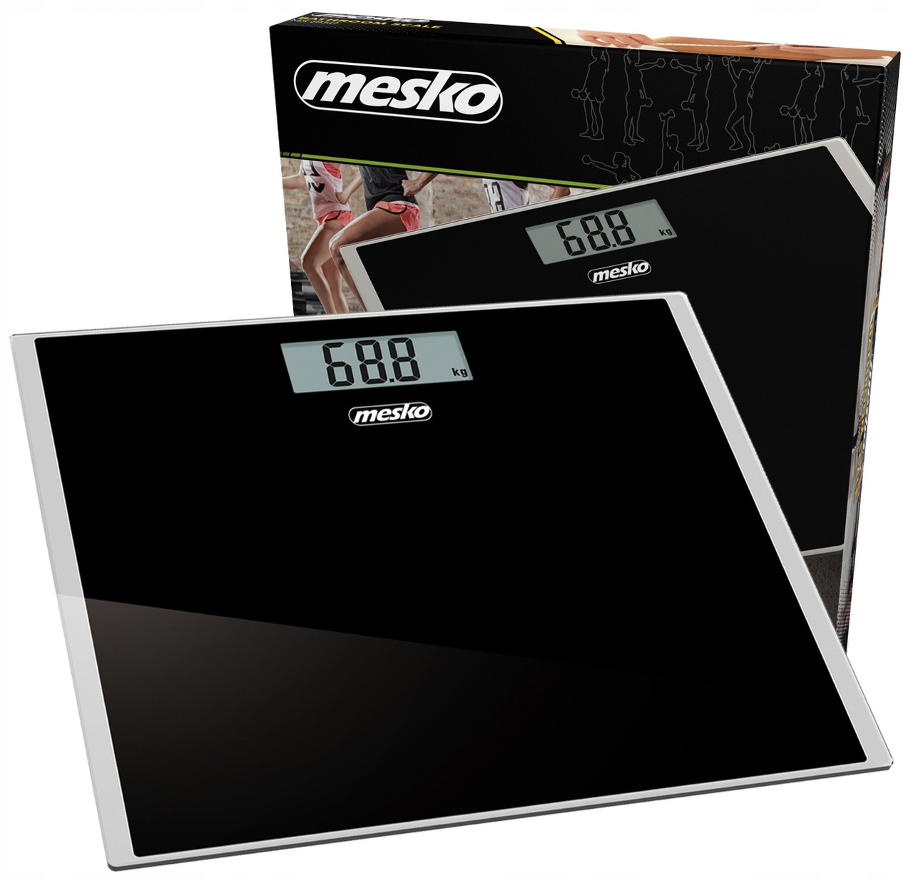 Ваги напольні Mesko MS 8150b — 150 кг, скляна платформа, точність 100 г, фото 1