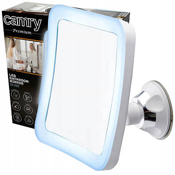 Косметичне дзеркало Camry CR 2169 з LED-підсвіткою, 5-кратним збільшенням та присоскою