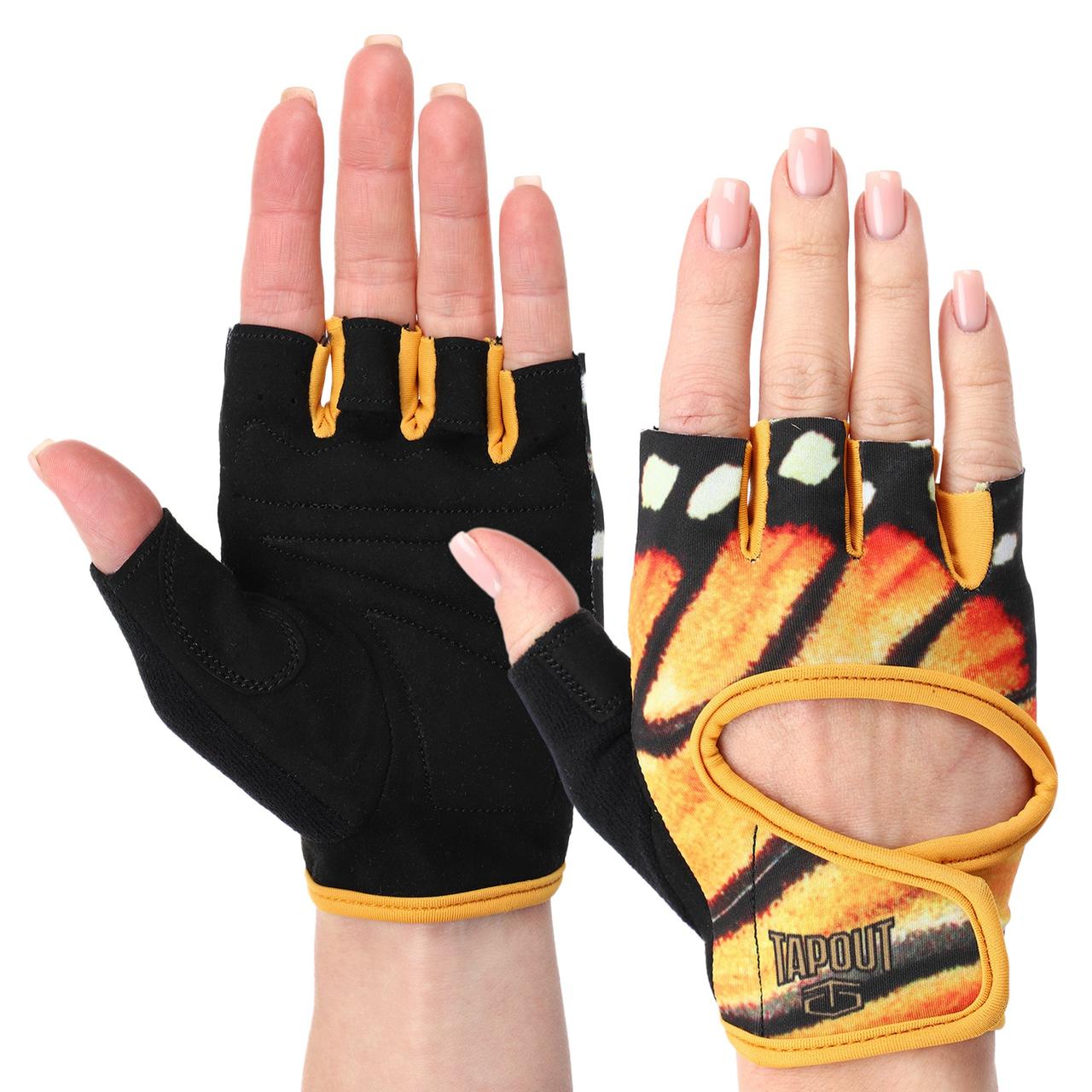 Рукавиці для фітнесу рукавички спортивні Tapout 168514 розмір M Yellow-Black