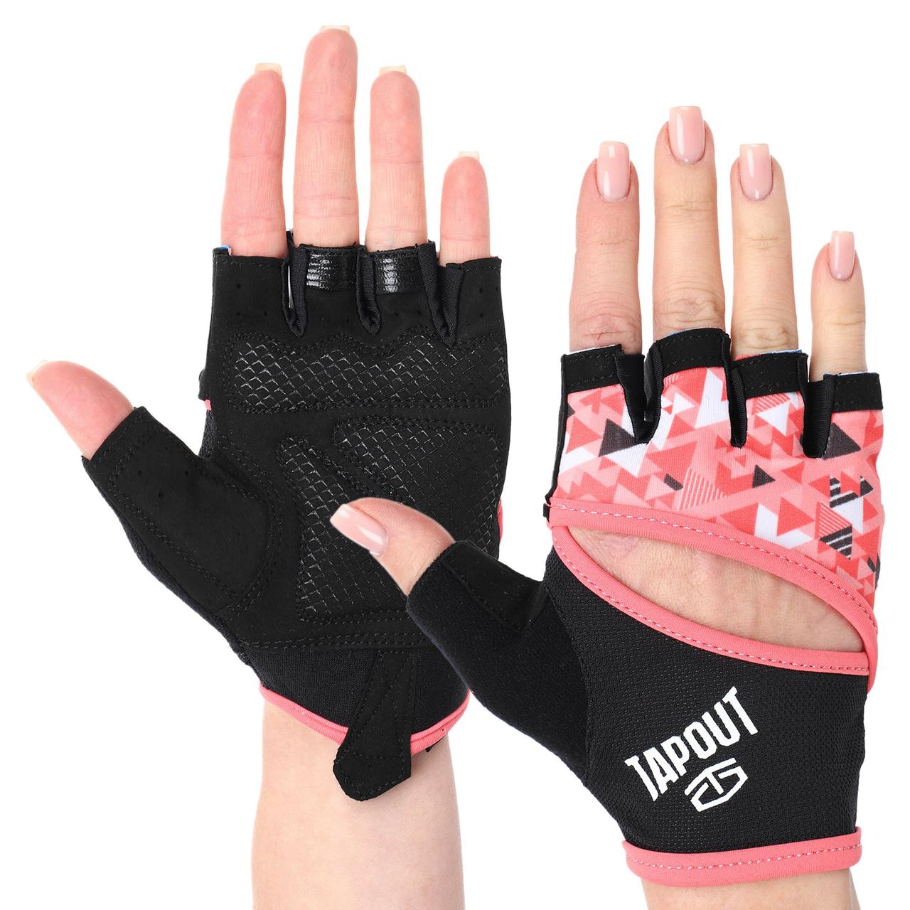 Рукавиці для фітнесу рукавички спортивні Tapout 168516 розмір XS Pink-Black, фото 1