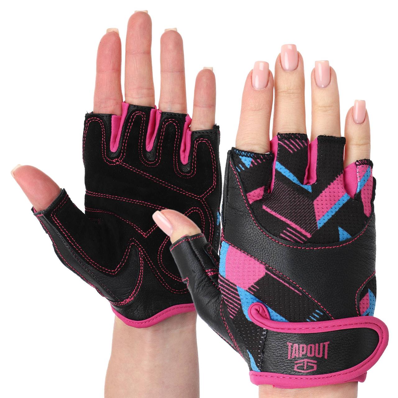 Рукавиці для фітнесу рукавички спортивні Tapout 168512 розмір S Pink-Black, фото 1